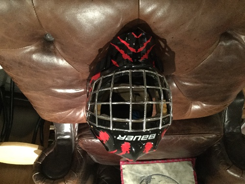 Used goalie mask